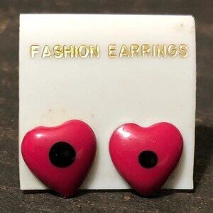 Pink Heart Stud Earrings NOC